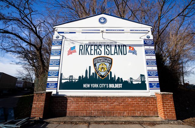 A view of the entrance at the Rikers Island jail facility, January 12th, 2022
